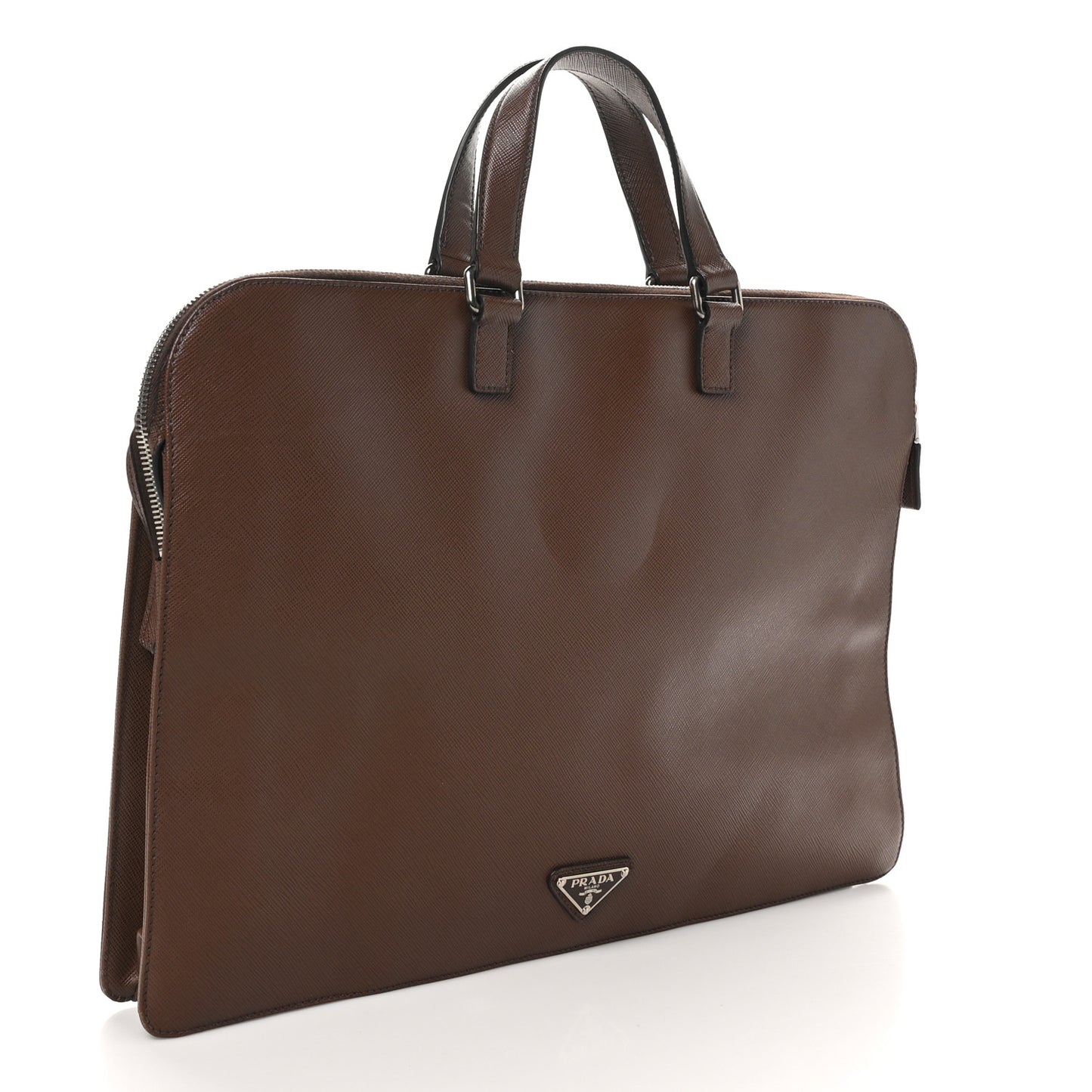 Saffiano Cuir Travel Briefcase Cacao