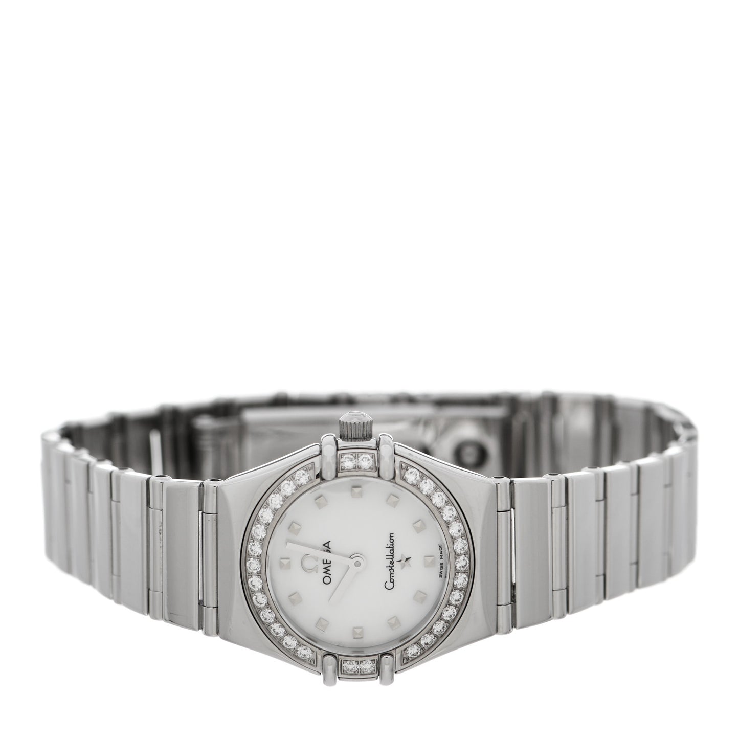 Stainless Steel Diamond Bezel Mother of Pearl 22mm Constellation My Choice Quartz Watch 1465.71.00