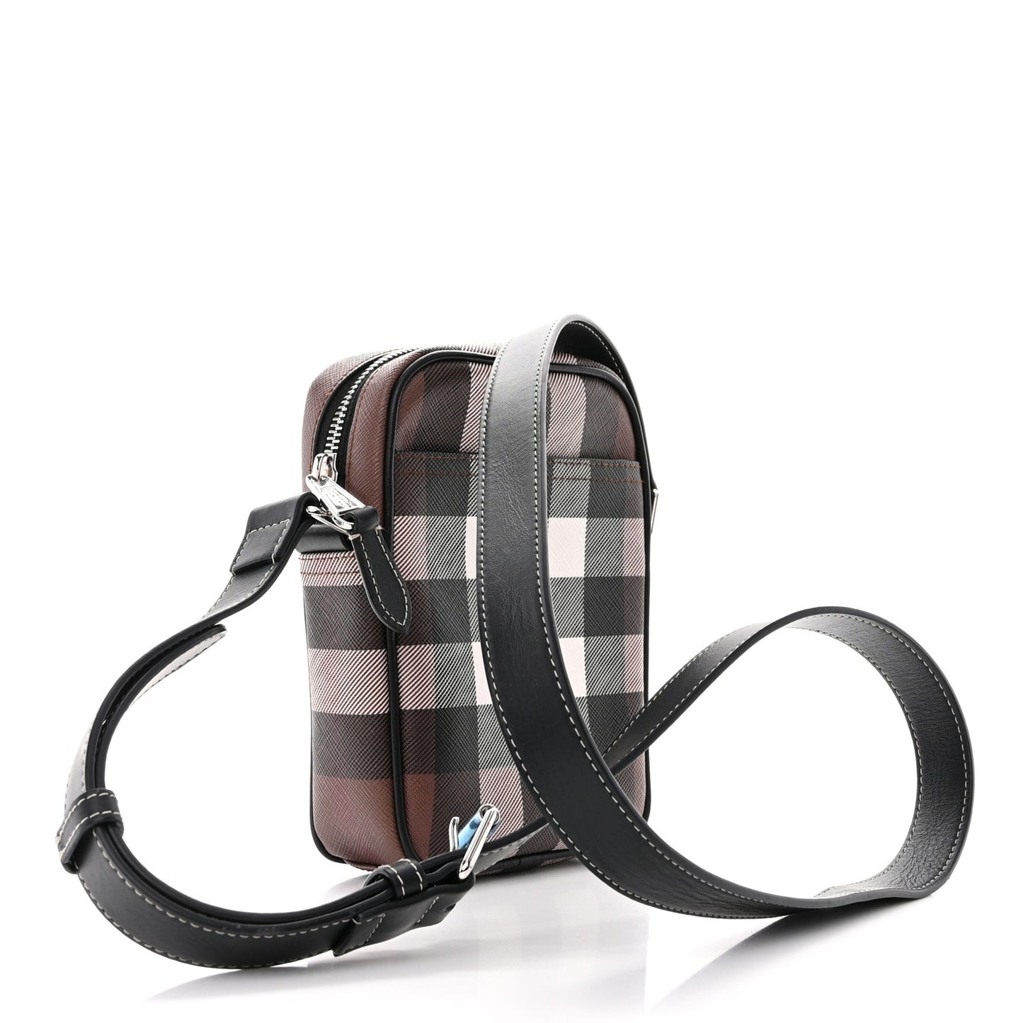 Canvas Check Vertical Paddy Bag Birch Brown