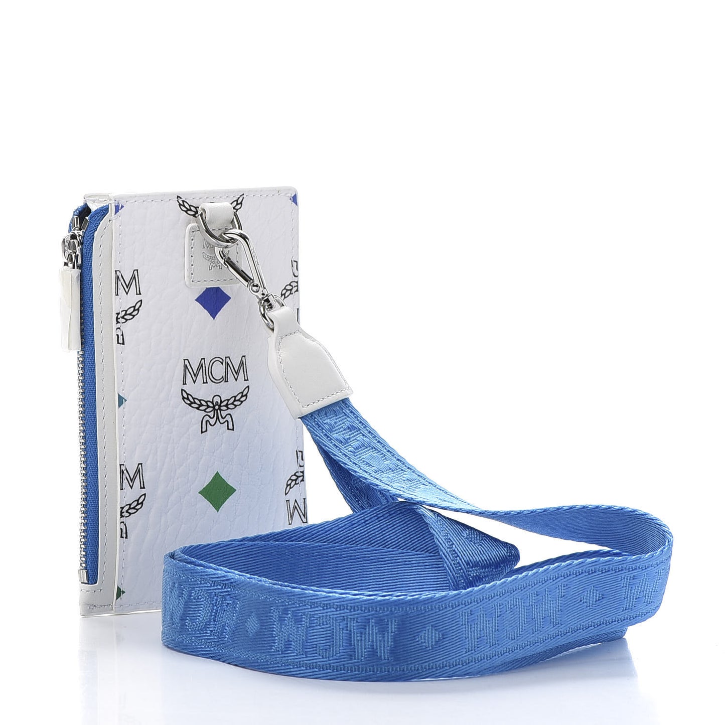 Skyoptic Visetos Spectrum Diamond Neck Strap Card Case Holder White