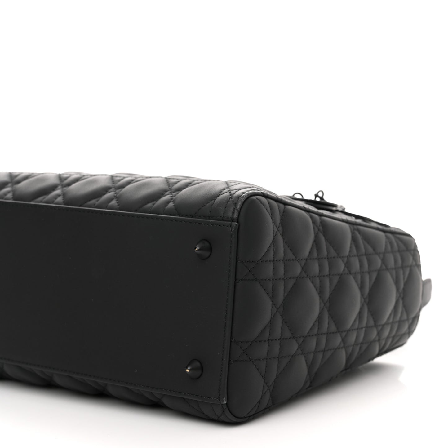 Ultra Matte Calfskin Cannage Medium Lady Dior Black