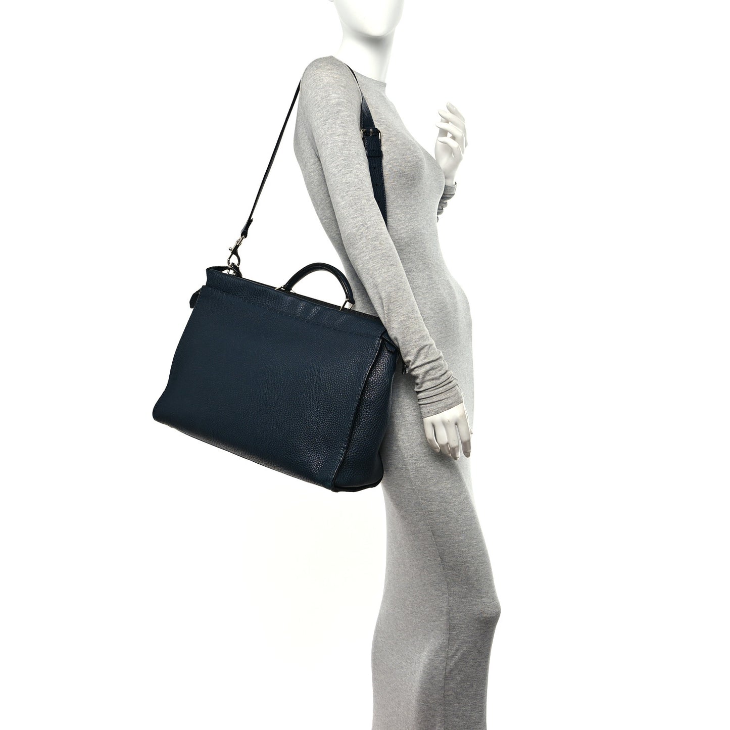 Cuoio Romano Selleria Bi-Color Large Mens Peekaboo Iconic Essential Satchel Lavagna Black