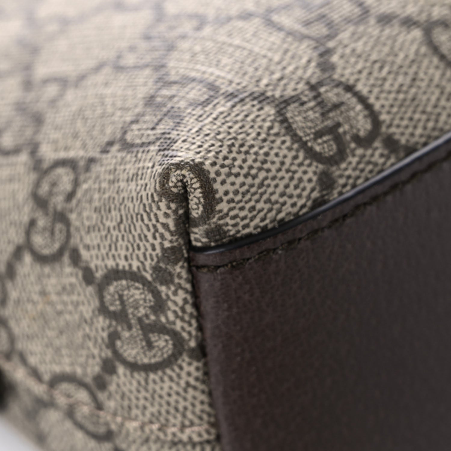 Gucci GG Supreme Monogram Textured Dollar Calfskin Web Small Ophidia Dome Shoulder Bag Beige Ebony New Acero 12 of 15