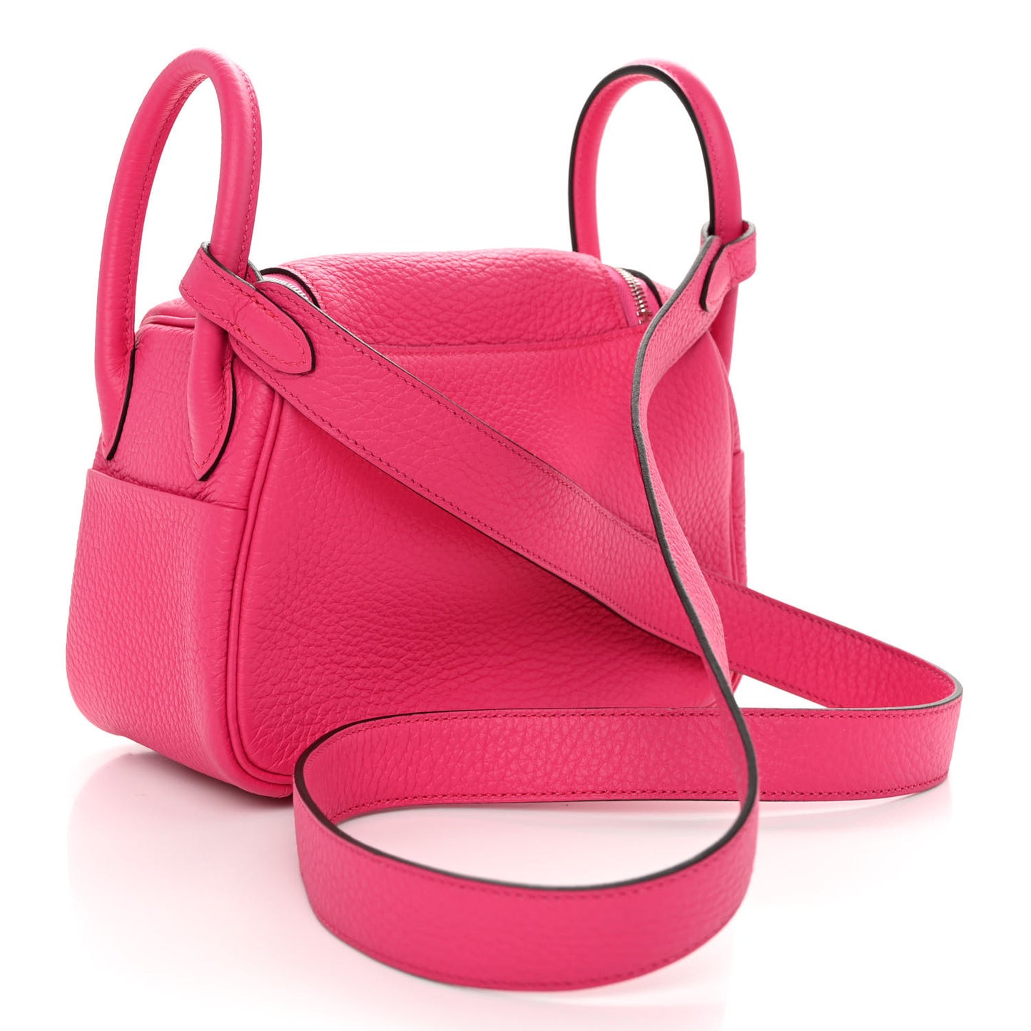 Taurillon Clemence Mini Lindy 20 Rose Shocking