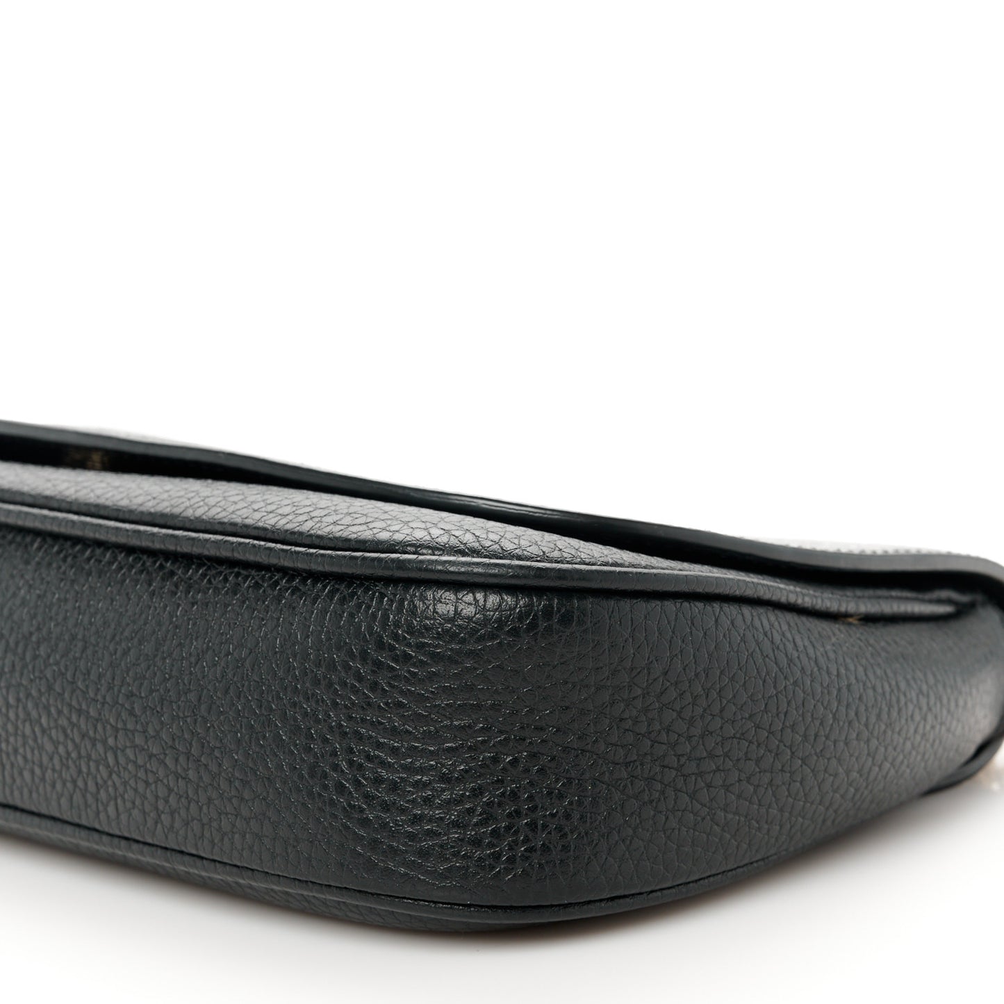 Pebbled Calfskin Medium Soho Flap Crossbody Black