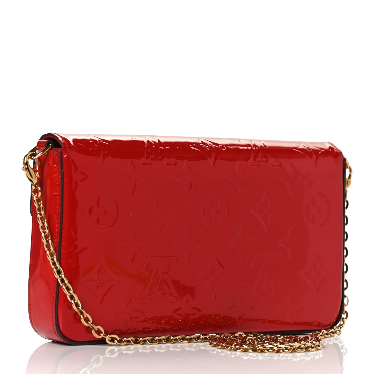 Vernis Felicie Pochette Chain Wallet Cherry