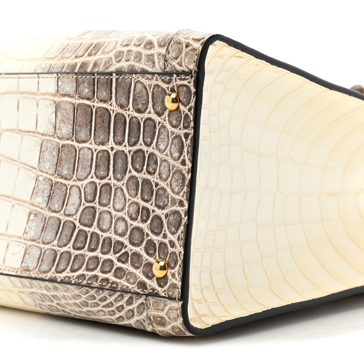 Crocodile Himalaya Medium Diana Tote White