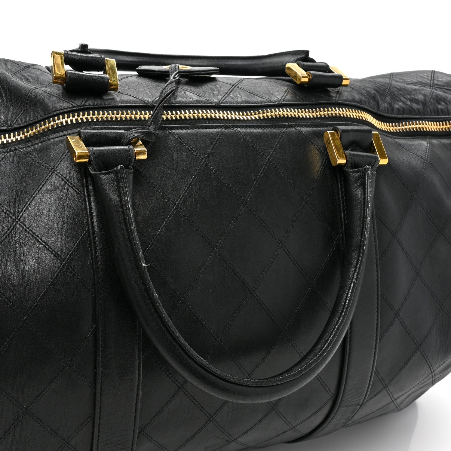Chanel Calfskin Stitched CC Boston Black 19 of 19