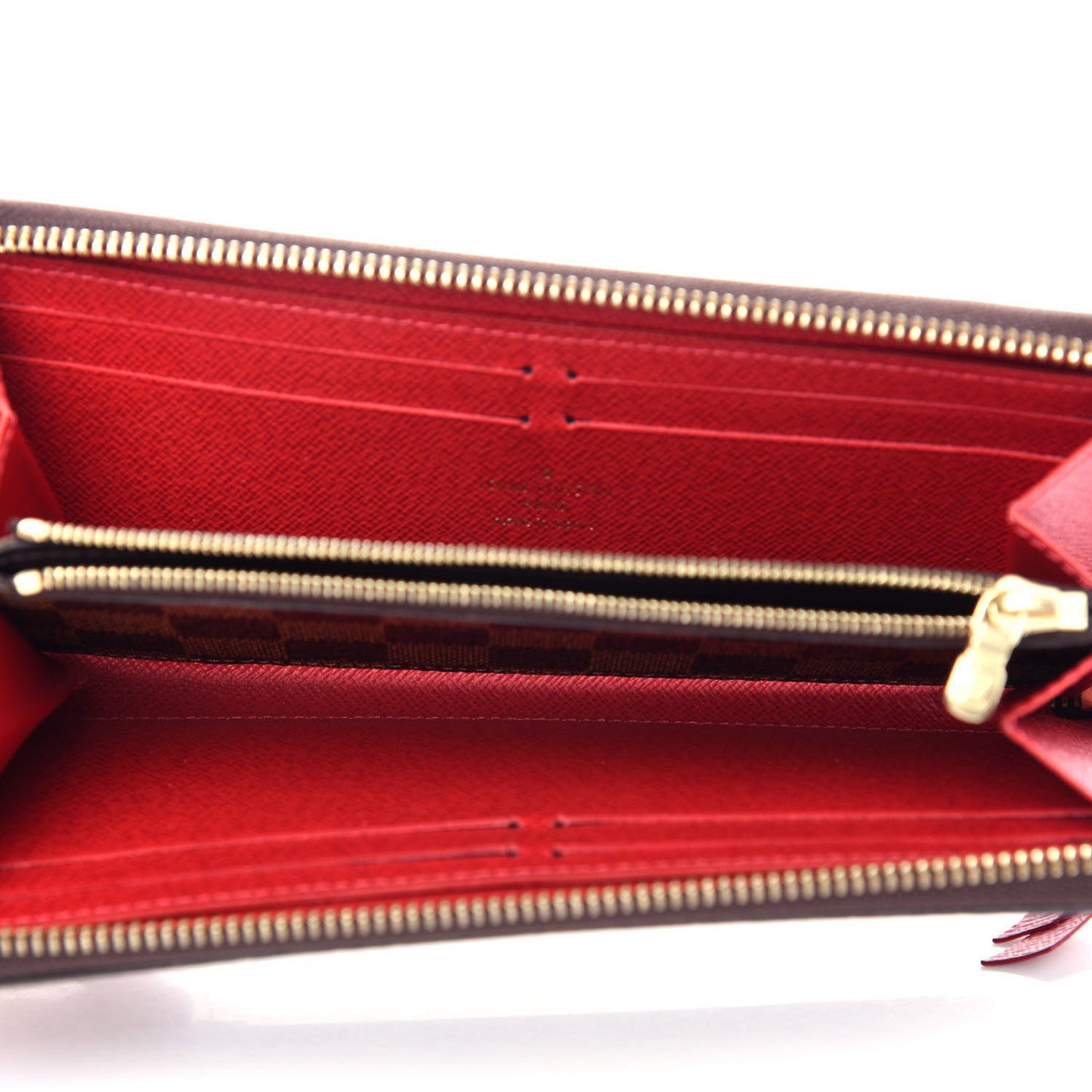 Damier Ebene Clemence Wallet Cherry