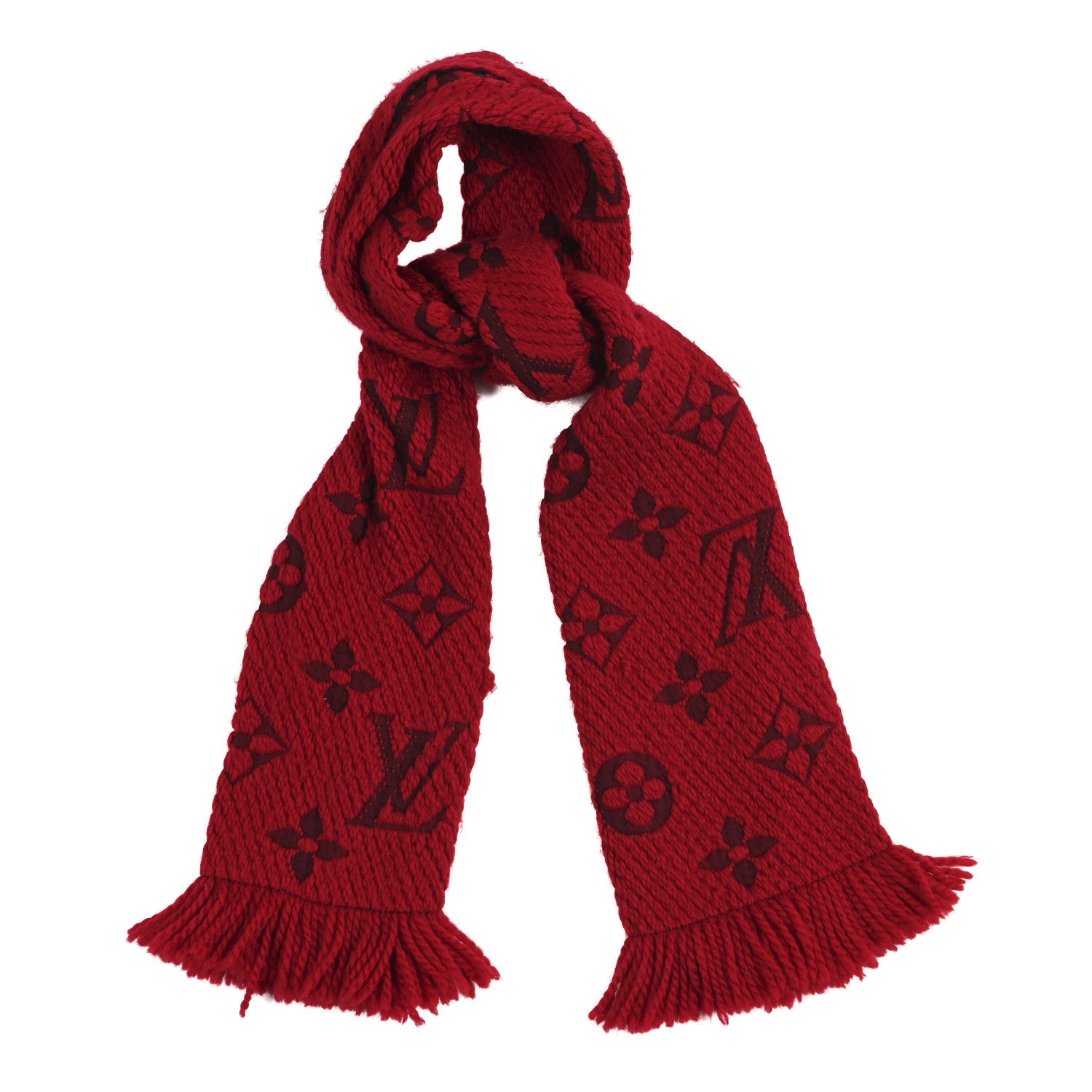 Louis Vuitton Wool Silk Logomania Scarf Rubis 1848188 – FASHIONPHILE