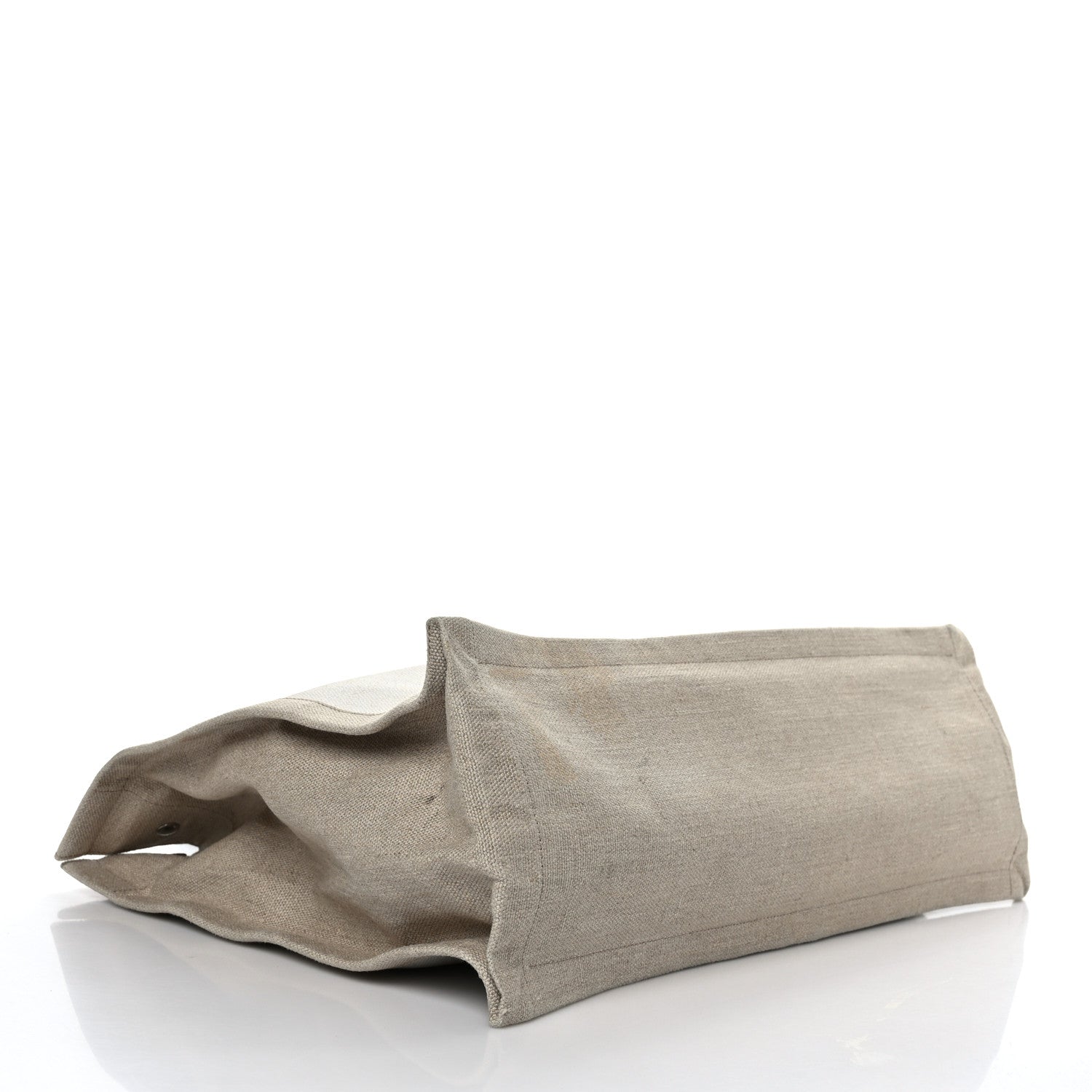 Saint Laurent Linen Calfskin Rive Gauche Tote Optic White 4 of 9