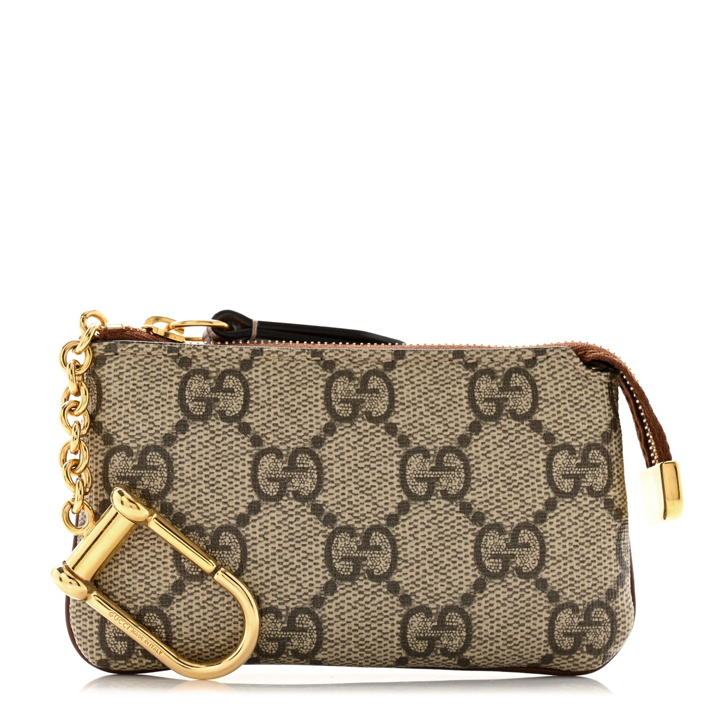 GG Supreme Monogram Key Case Brown