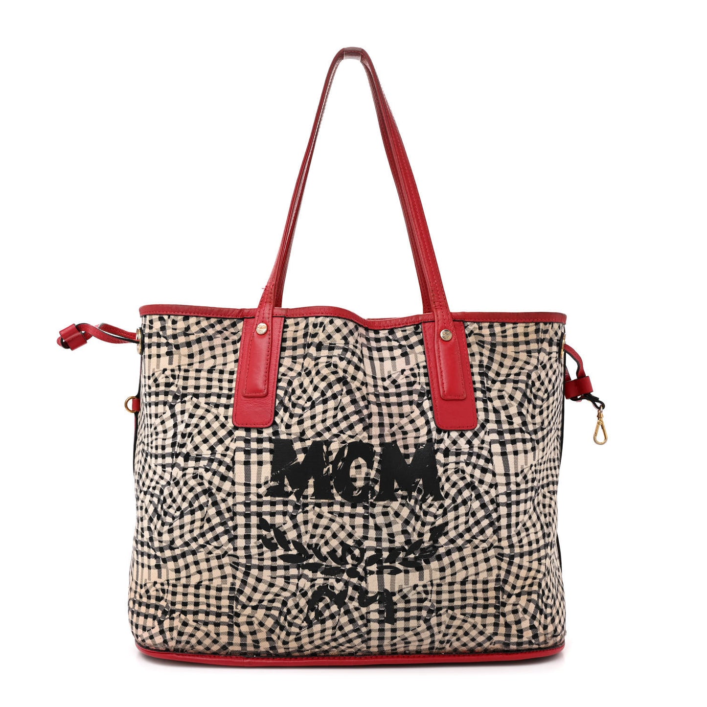Visetos Medium Liz Reversible Shopper Tote Ruby Red