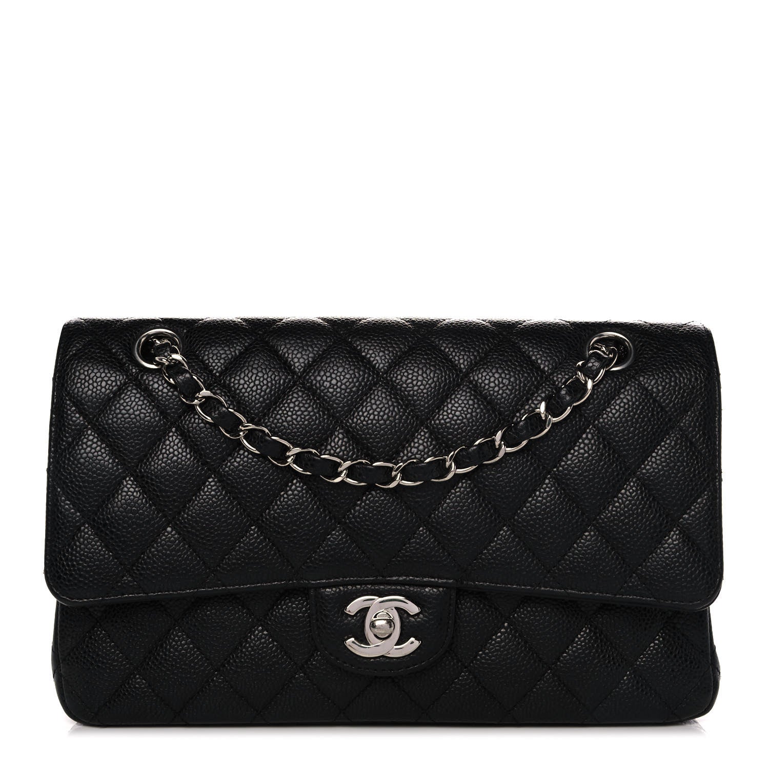 Chanel Caviar Quilted Medium Double Flap Black 1 of 12