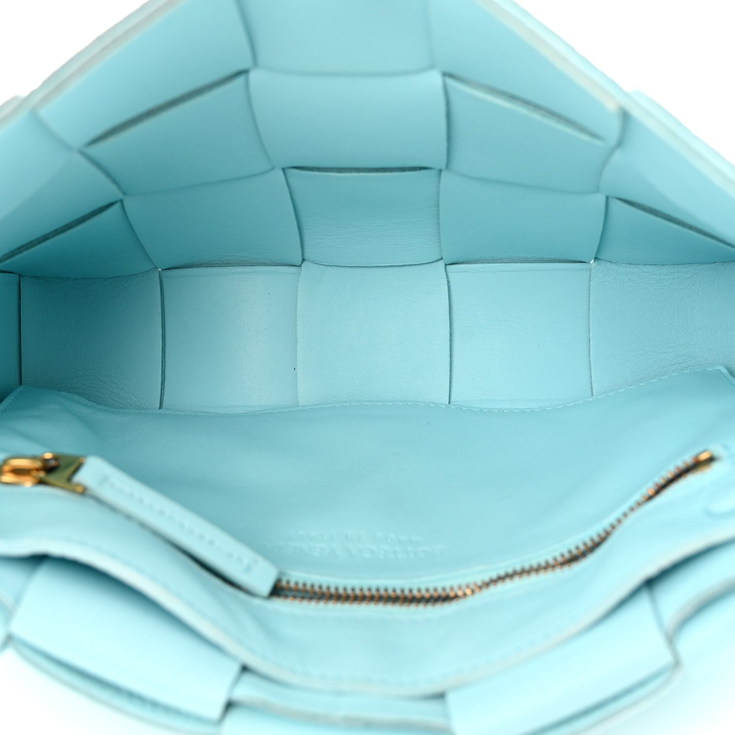 Grained Calfskin Maxi Intrecciato Cassette Crossbody Bag Pale Blue