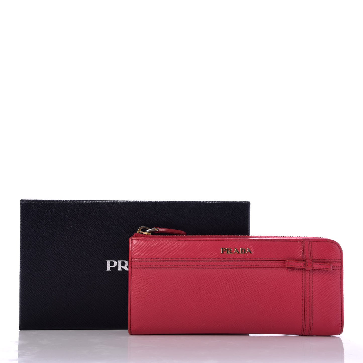 Saffiano Zip Around Bow Wallet Ibisco