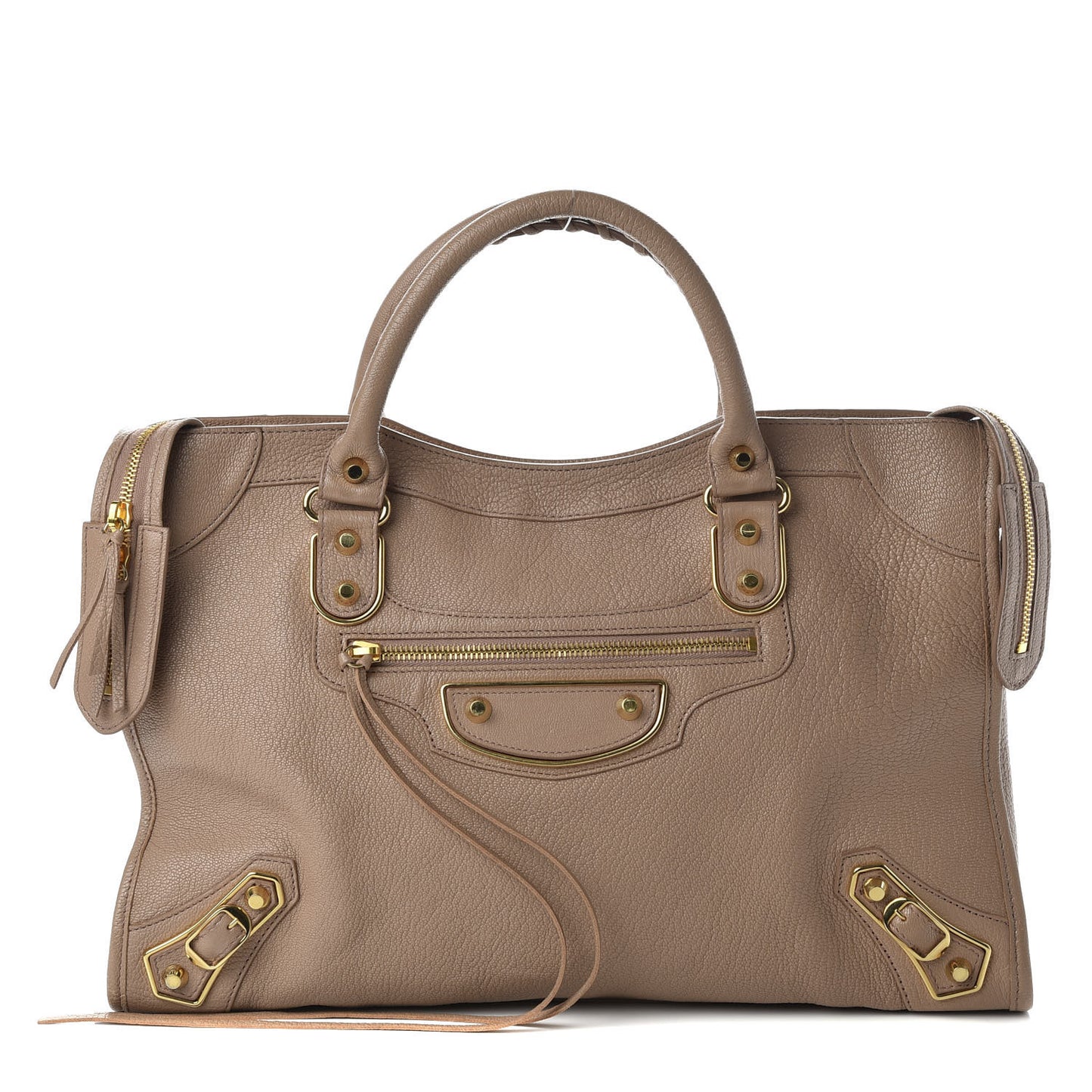 Chevre Gold Metallic Edge Hardware City Rose Des Sables