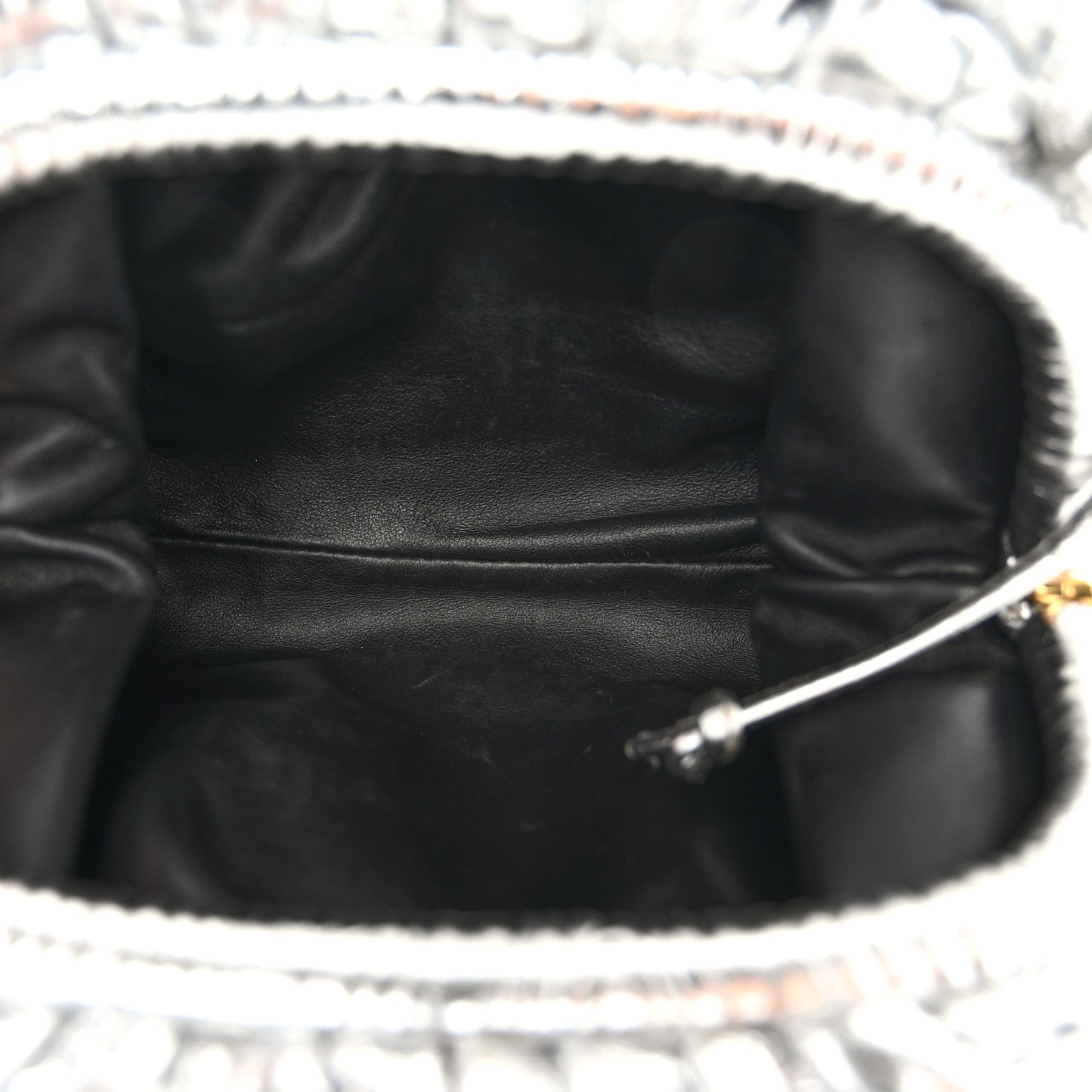 Metallic Bark Calfskin The Mini Pouch Silver