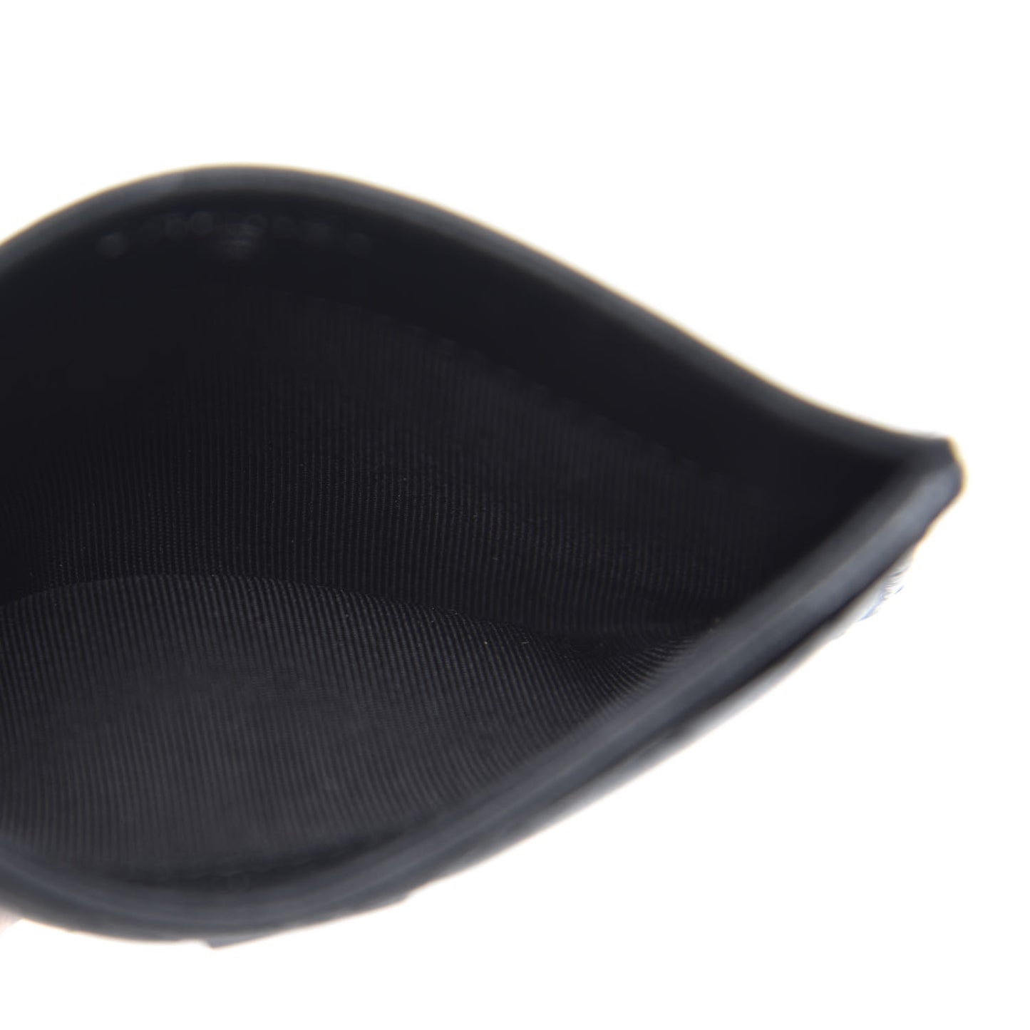 Lambskin Chevron Quilted Card Holder So Black