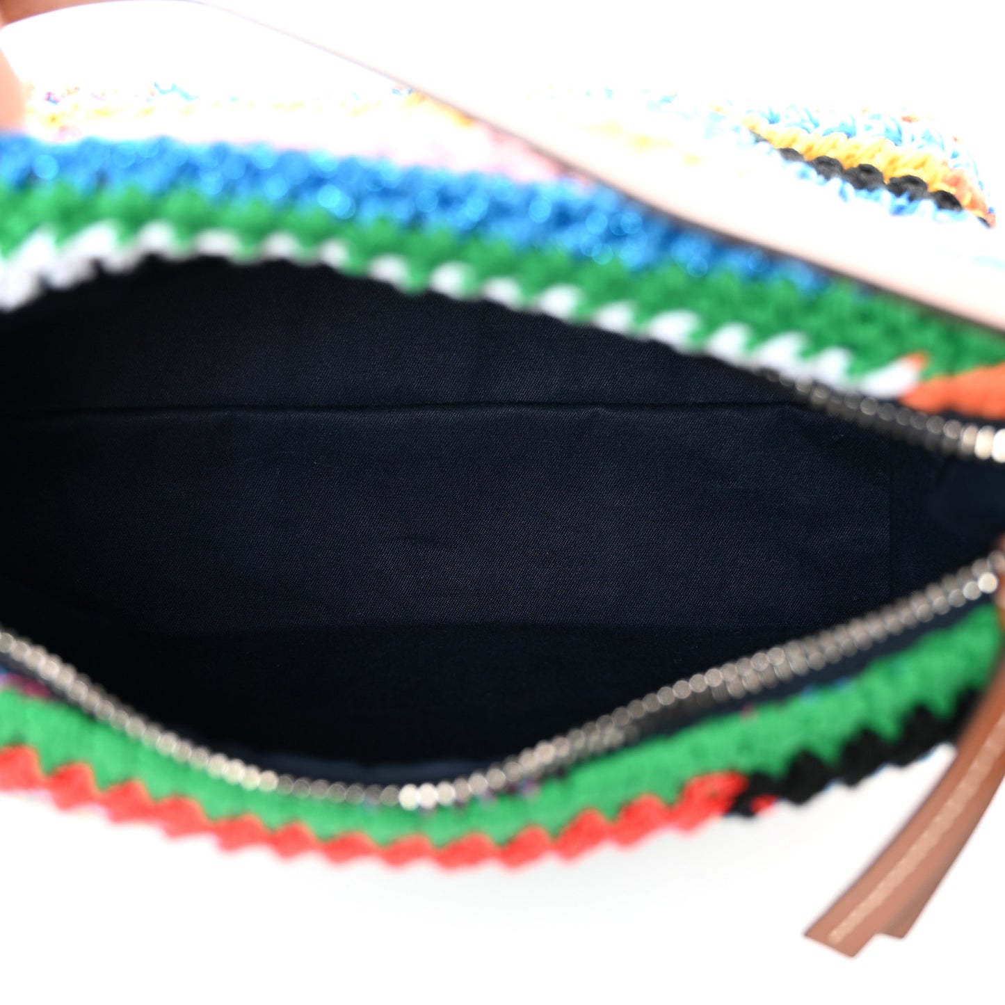 Fabric Crochet Pouch Multicolor