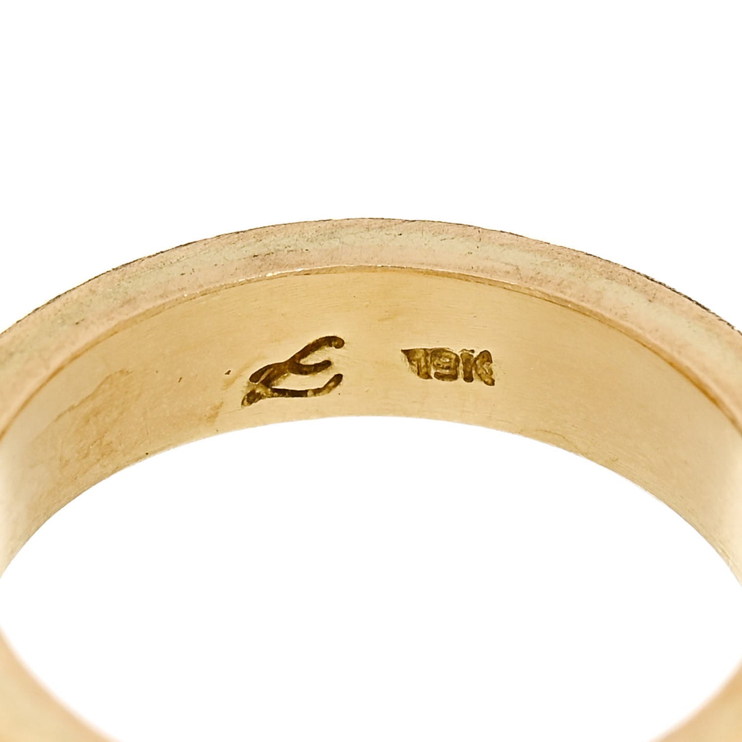 19K Yellow Narrow Band Ring 53 6.25
