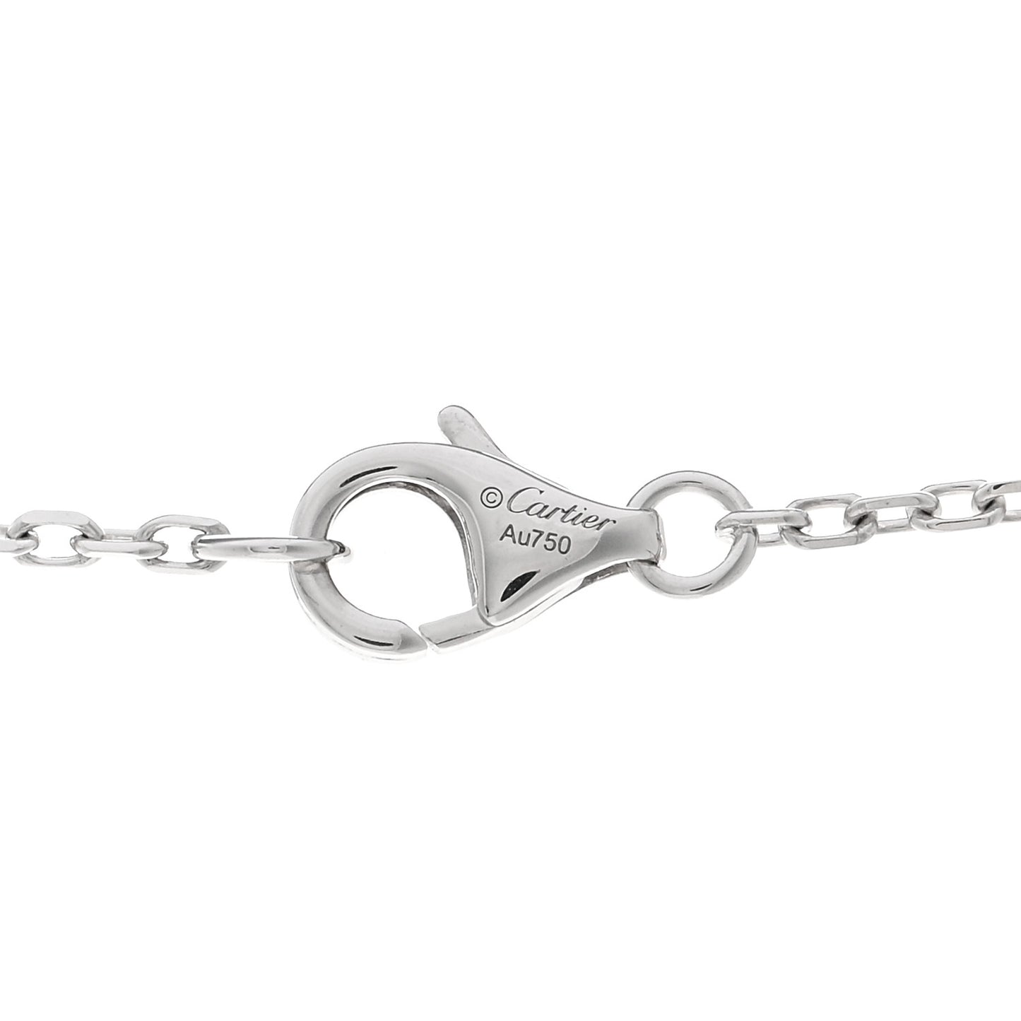 18K White Gold Diamond Interlocking LOVE Paved Necklace