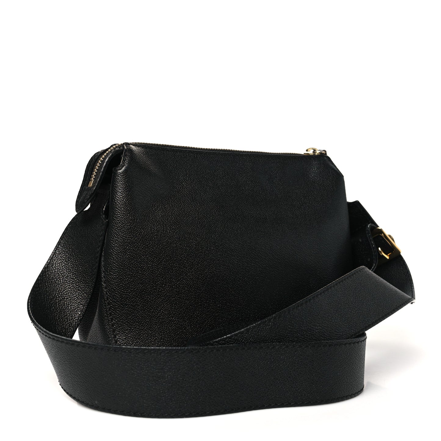 Soft Grain Calfskin House Check Small Helmsley Crossbody Black