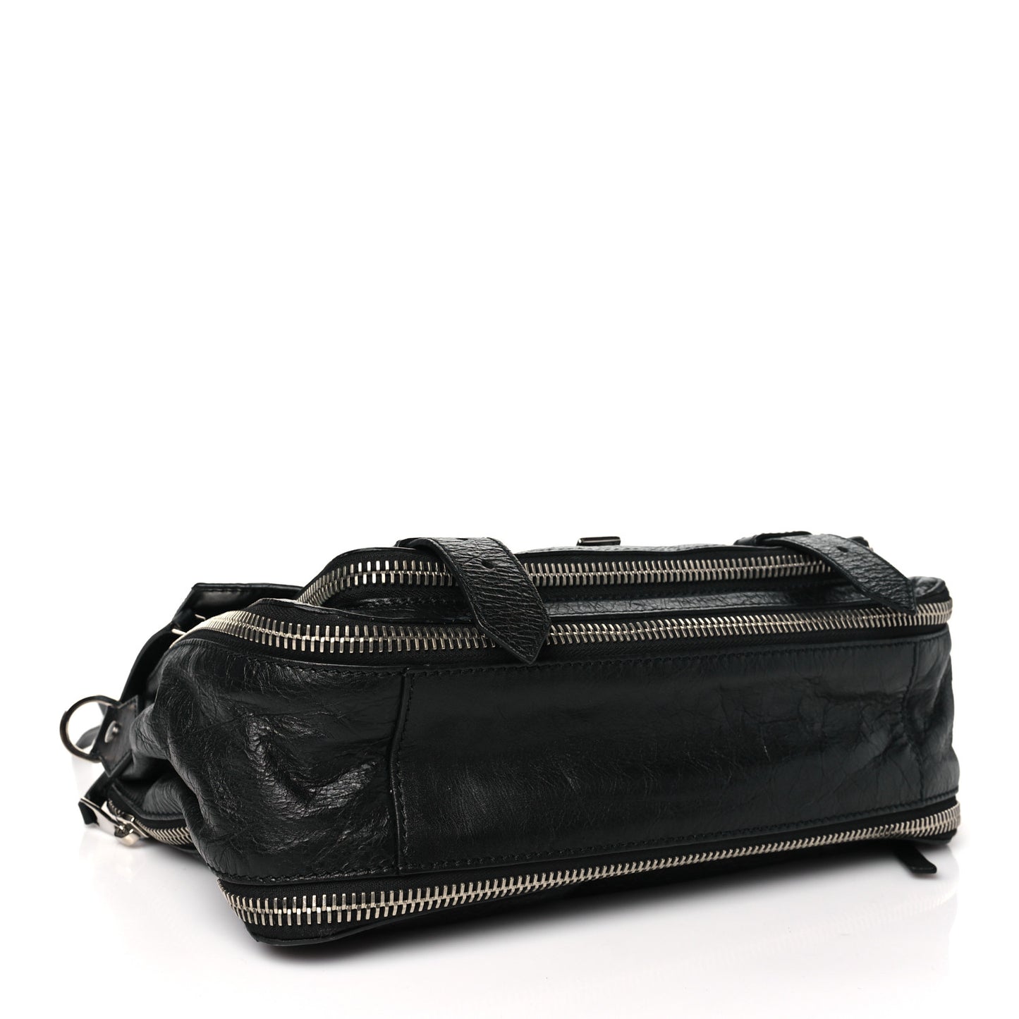 Lambskin Medium PS1 Plus Zip Satchel Black