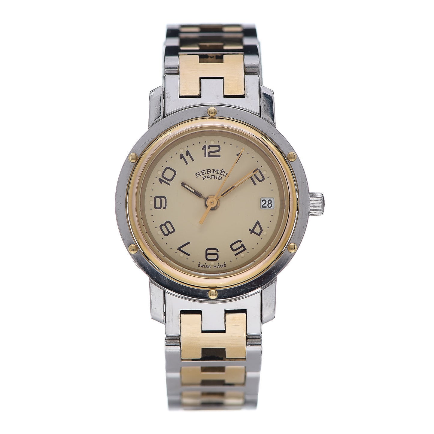 Stainless Steel 24mm Clipper Quartz Watch Gold
