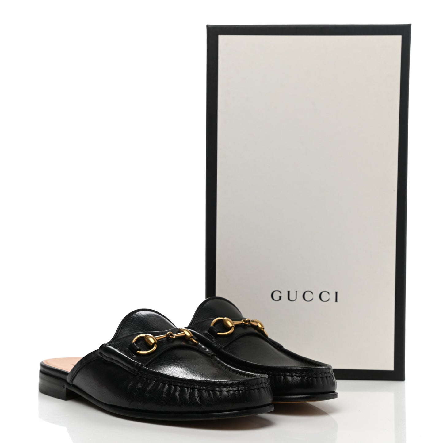 Goatskin Mens Horsebit Slippers 8.5 Black