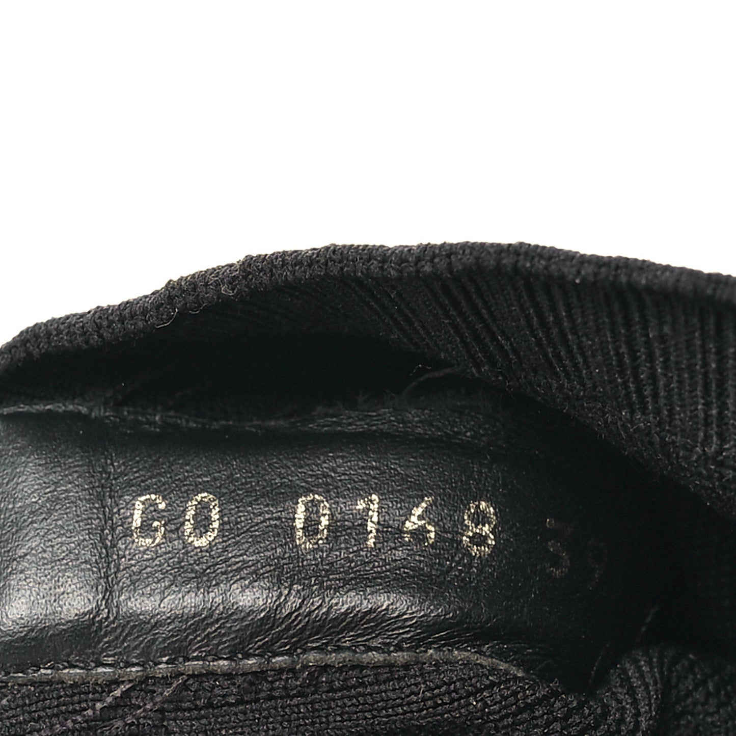 Stretch Fabric LV Black Heart Sock Sneaker 39 Black