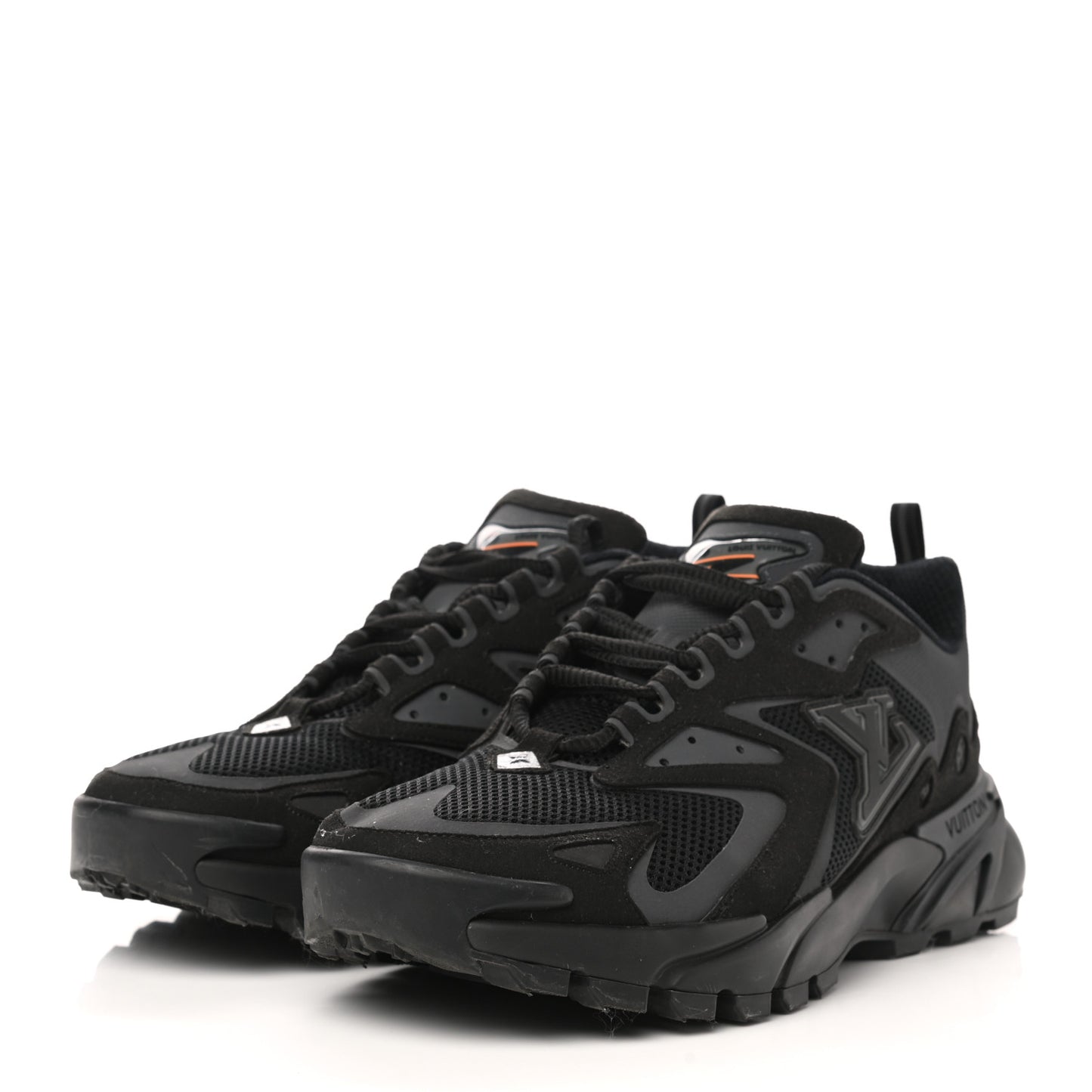 Canvas Mesh Mens LV Runner Tatic Sneakers 8.5 Black