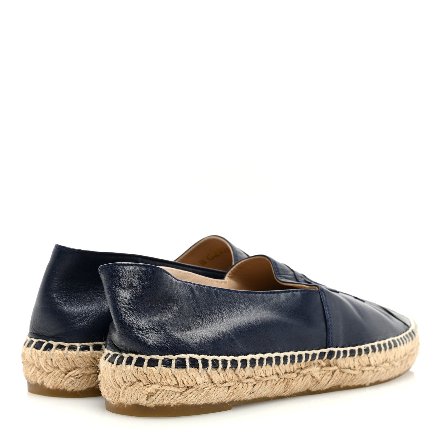 Lambskin CC Espadrilles 40 Navy Black