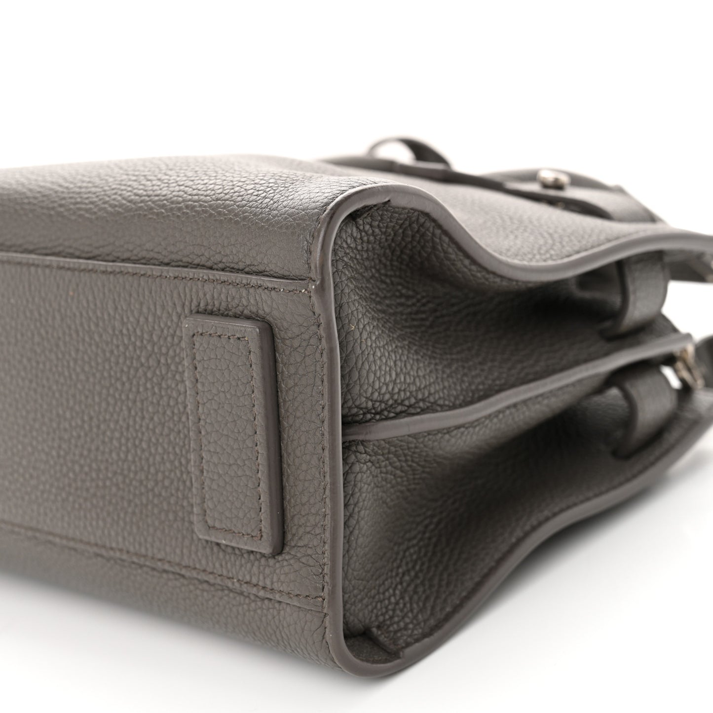 Grained Calfskin Nano Supple Sac De Jour Fog