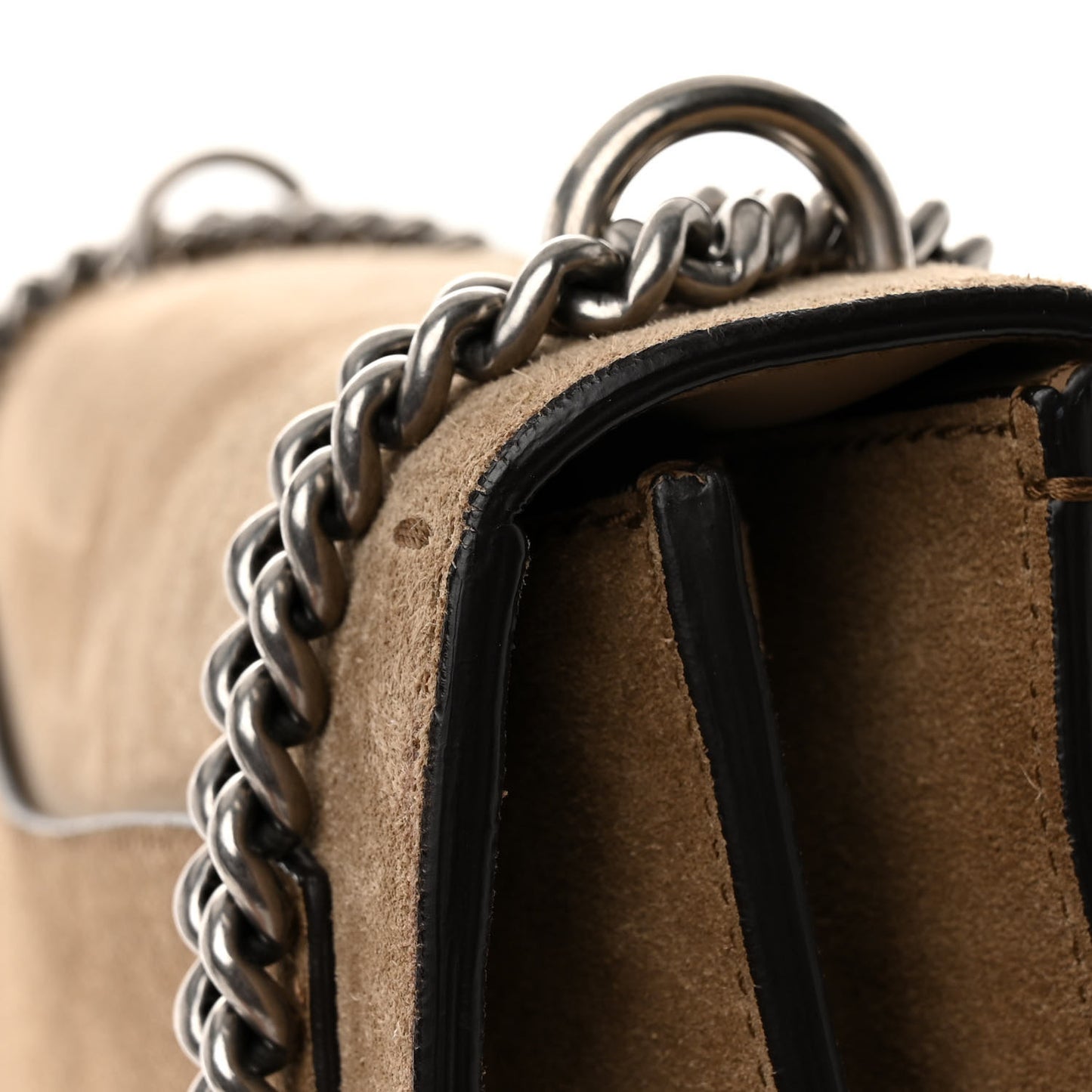 Suede Medium Dionysus Shoulder Bag Taupe