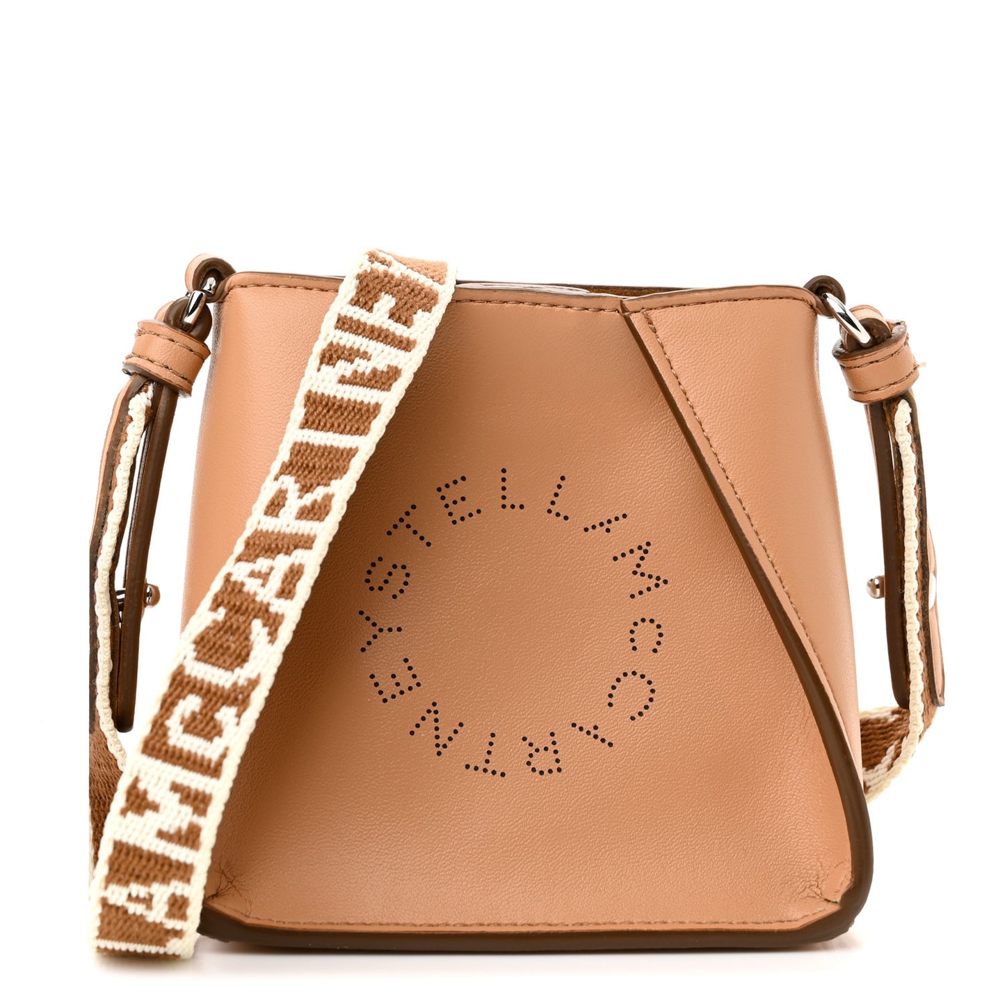 Eco Alter Nappa Perforated Logo Micro Crossbody Bag Brown