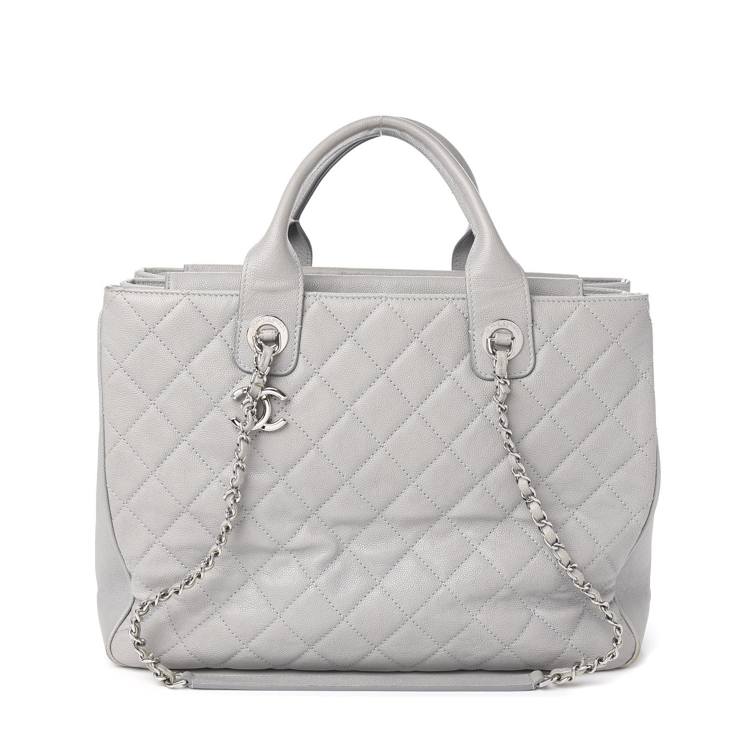 Chanel Caviar Quilted Large Urban Companion Top Handle Shopping Tote Grey 1 of 16
