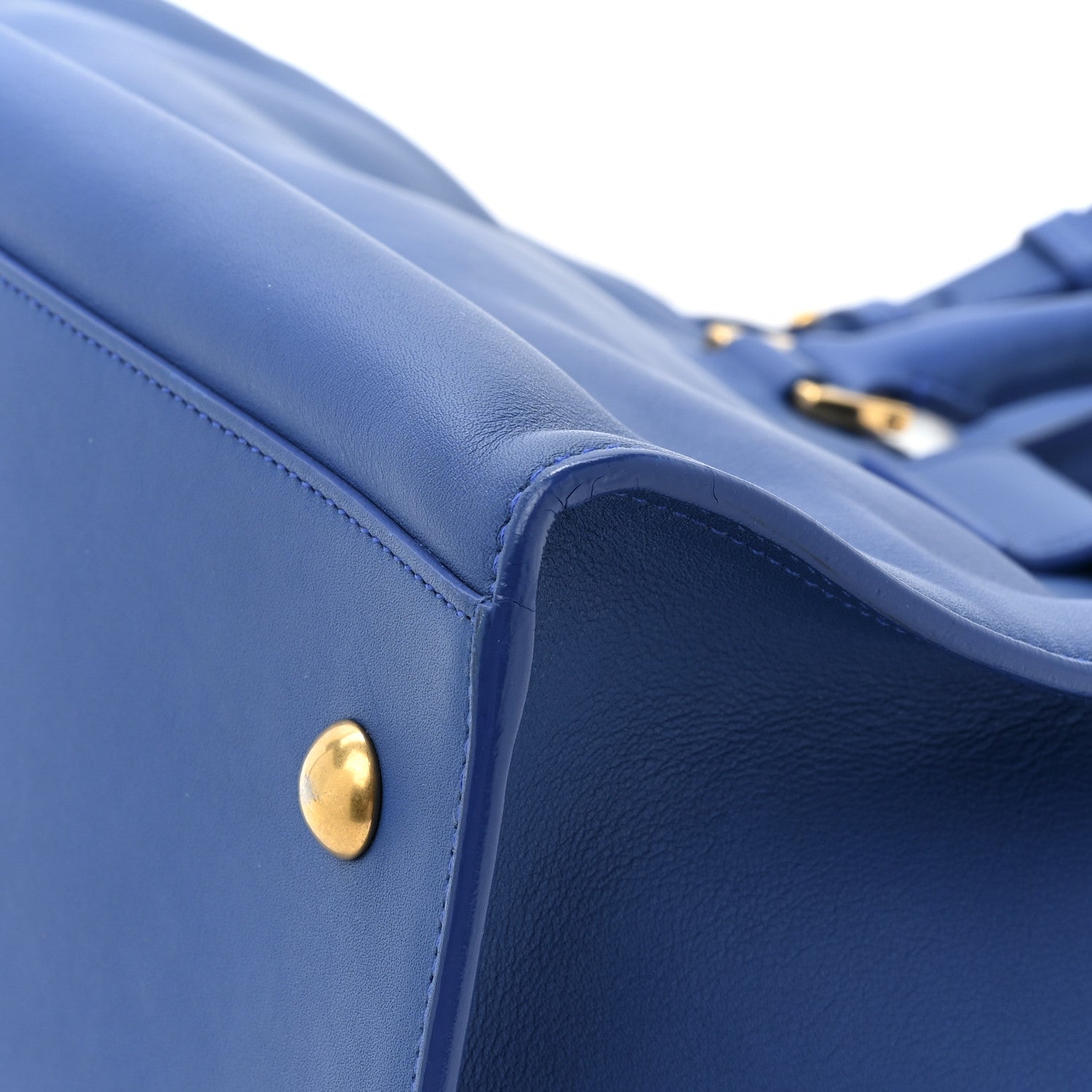 Saint Laurent Calfskin Small Classic Y Cabas Royal Blue 15 of 16