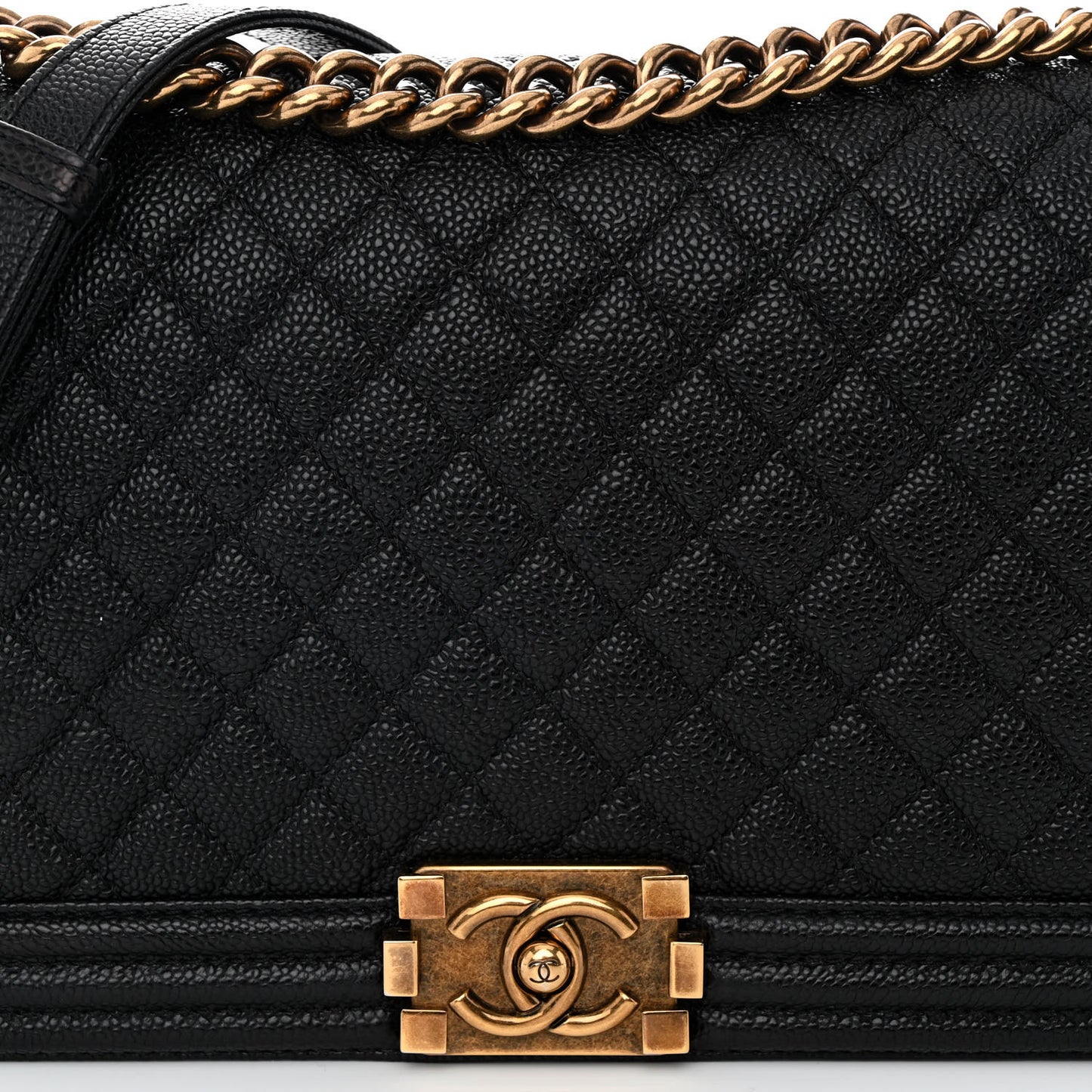 Caviar Quilted New Medium Boy Flap Black