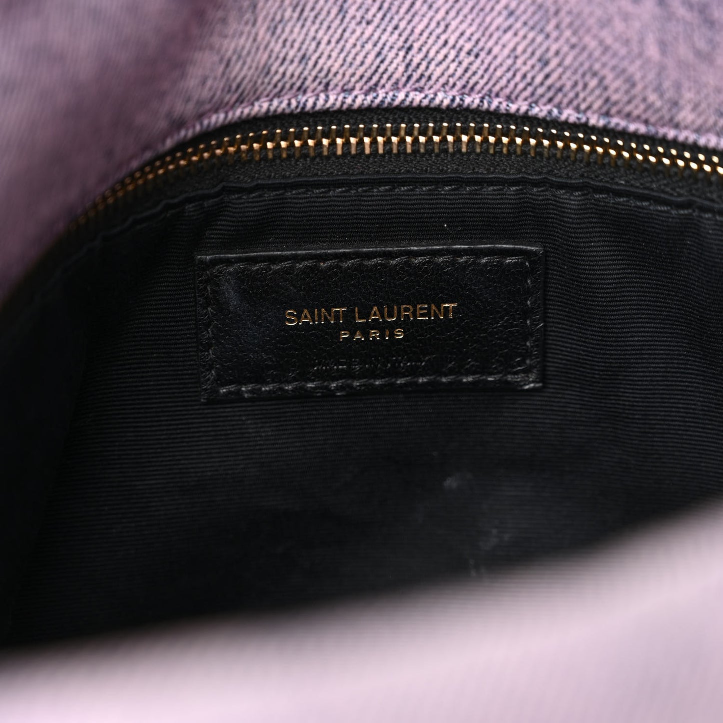 Denim Quilted Medium Loulou Puffer Monogram Chain Satchel Bleached Lilac