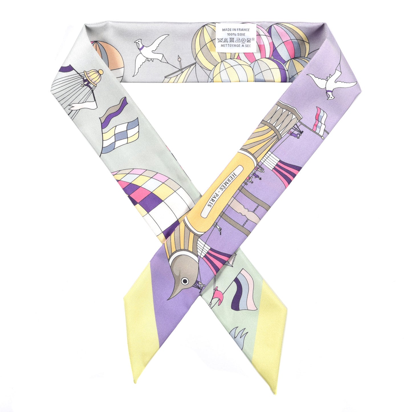 Silk Les Folies Du Ciel Twilly Mauve Jaune Vert