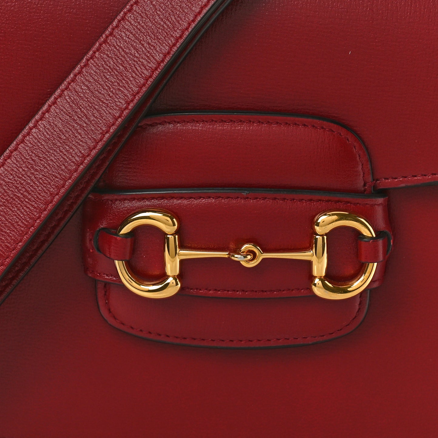 Azalea Calfskin Horsebit 1955 Shoulder Bag New Cherry Red