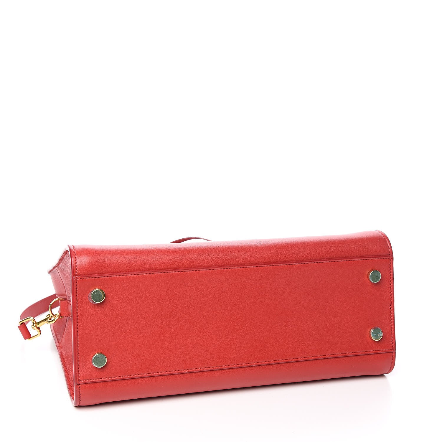 Saint Laurent Calfskin Small Monogram Cabas Lipstick Red 4 of 10