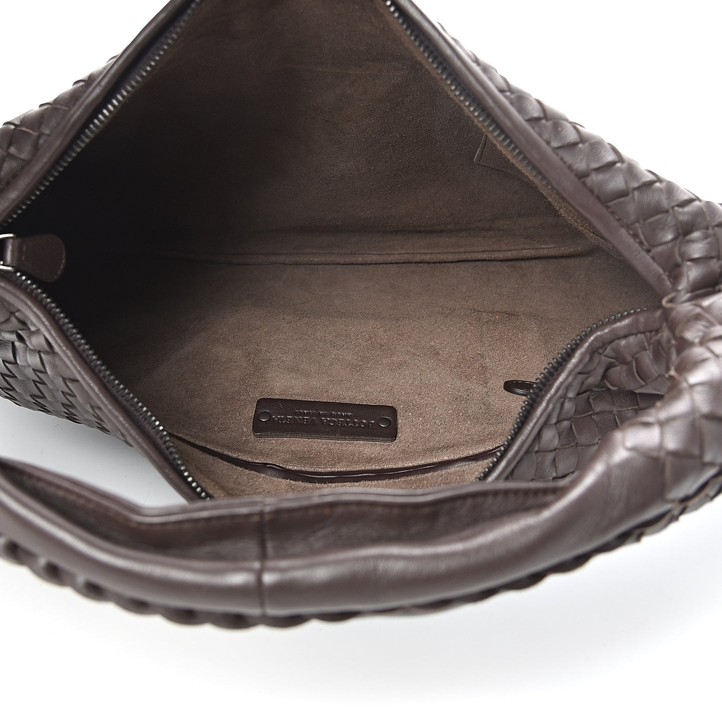 Nappa Intrecciato Large Veneta Hobo Ebano