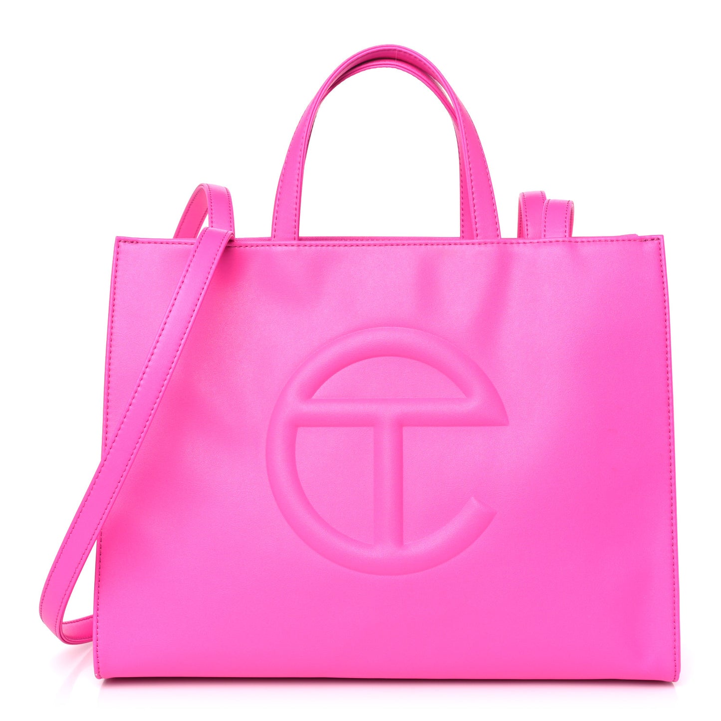Vegan Leather Medium Shopping Bag Azalea