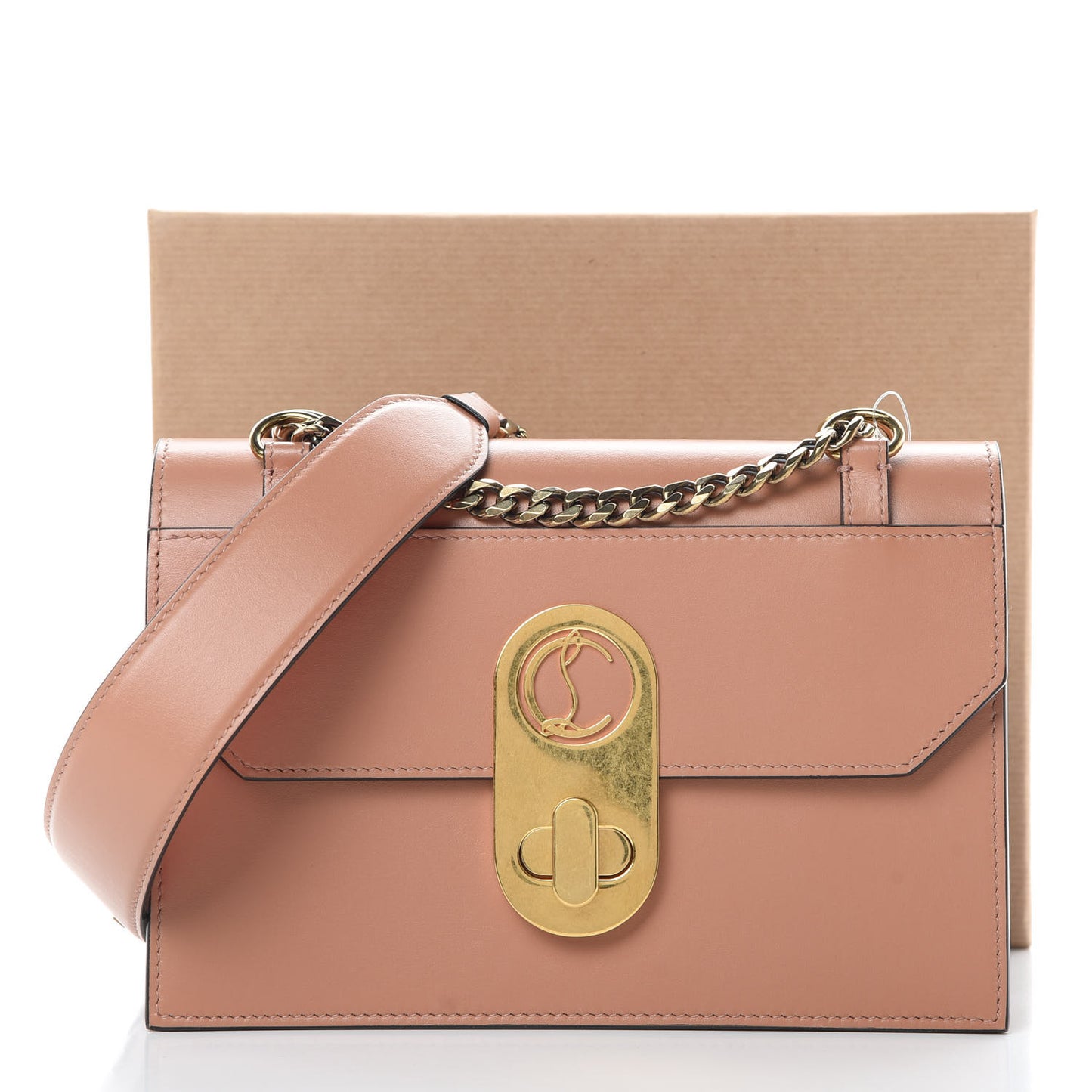 Calfskin Small Elisa Shoulder Bag Nude
