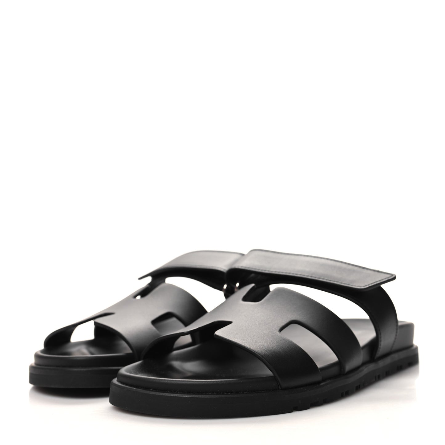Calfskin Womens Chypre Sandals 37.5 Black