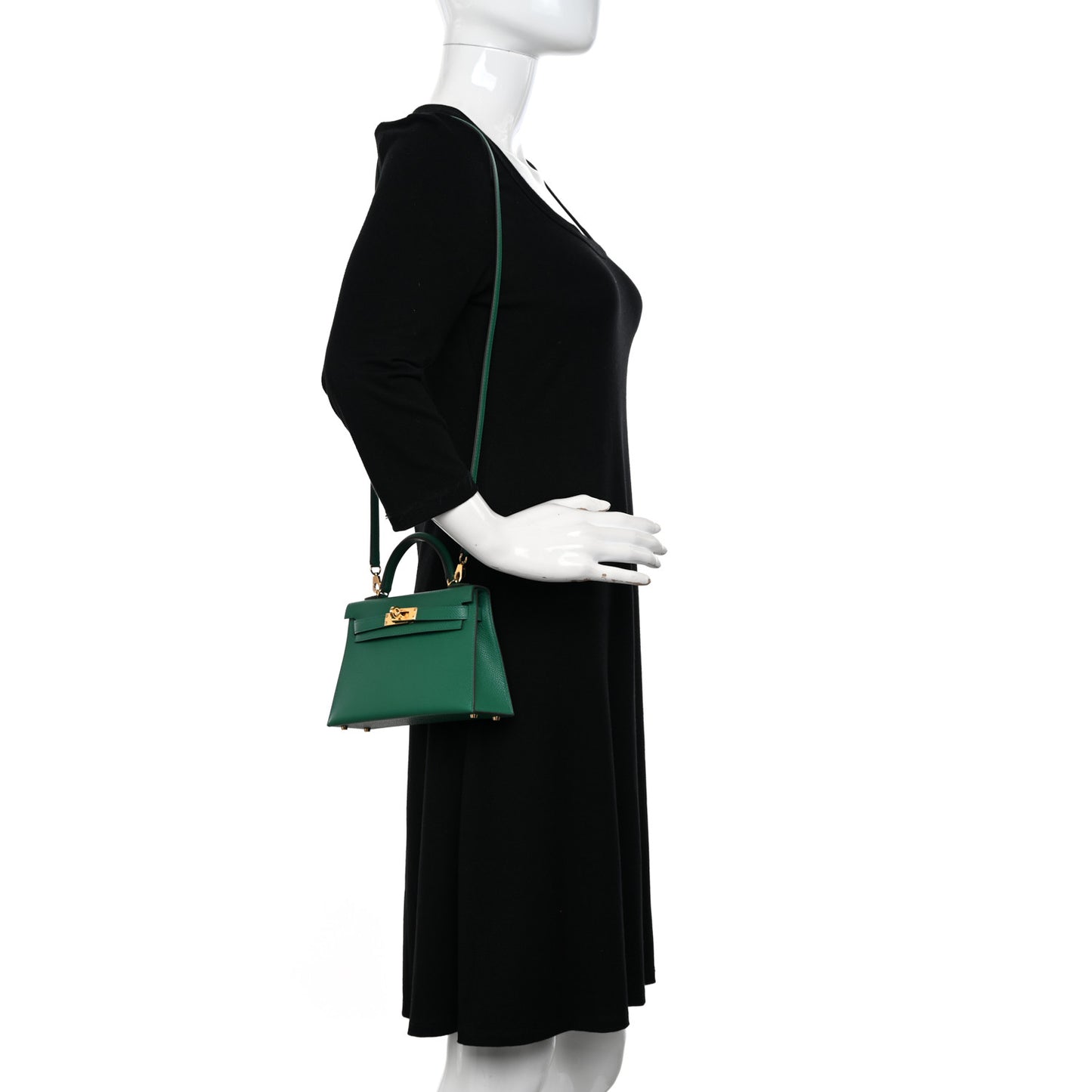 Epsom Mini Kelly Sellier 20 Vert Vertigo
