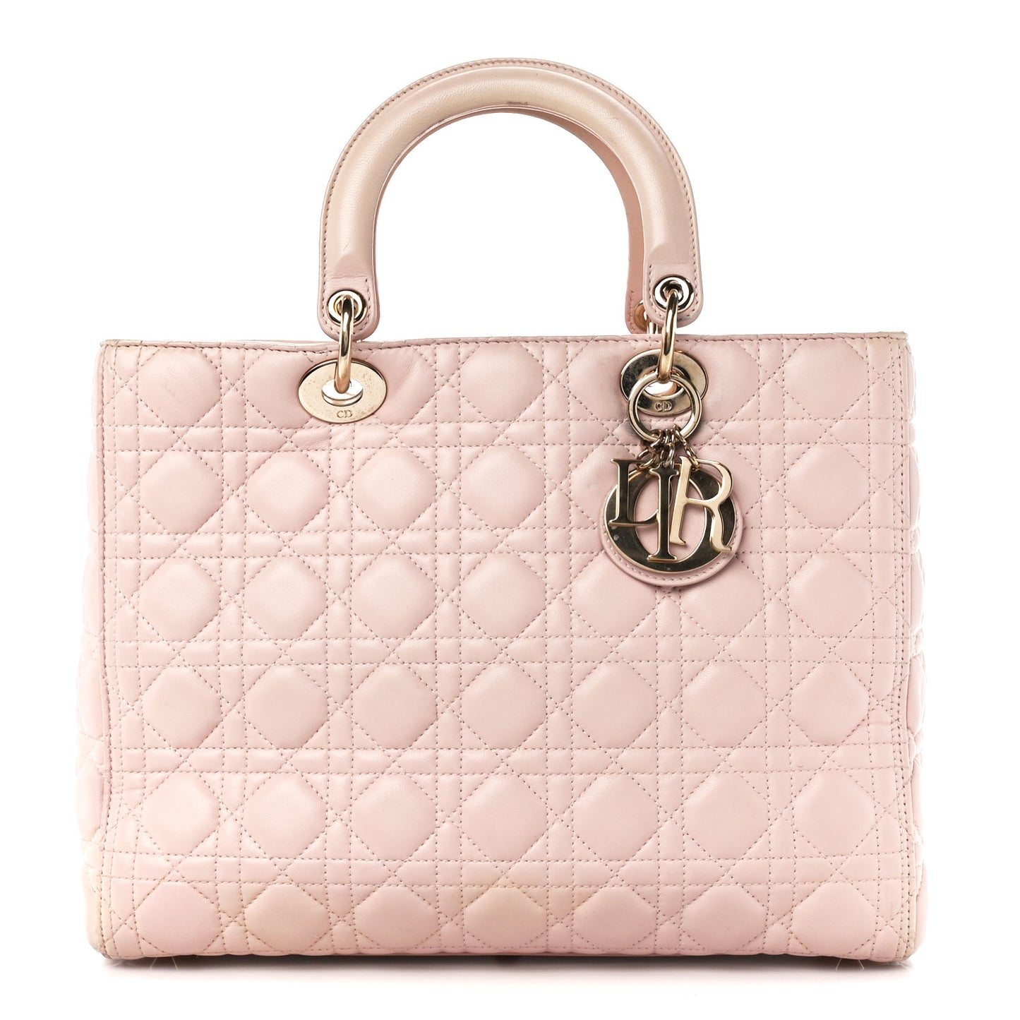 Lambskin Cannage Large Lady Dior Light Pink