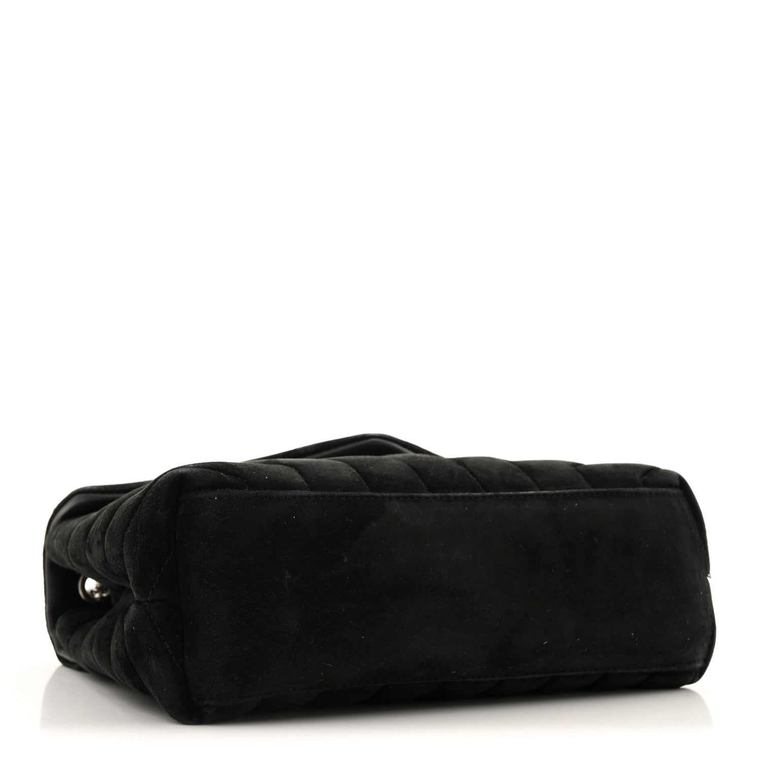 Saint Laurent Suede Calfskin Y Quilted Monogram Small Loulou Chain Satchel Black 4 of 14